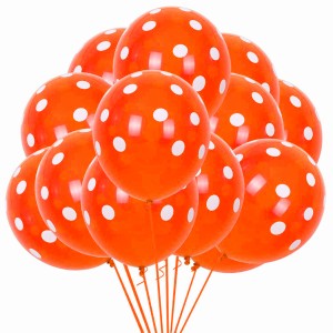 GLOBOLANDIA GLOBOS LUNARES NARANJA 10" x 10u